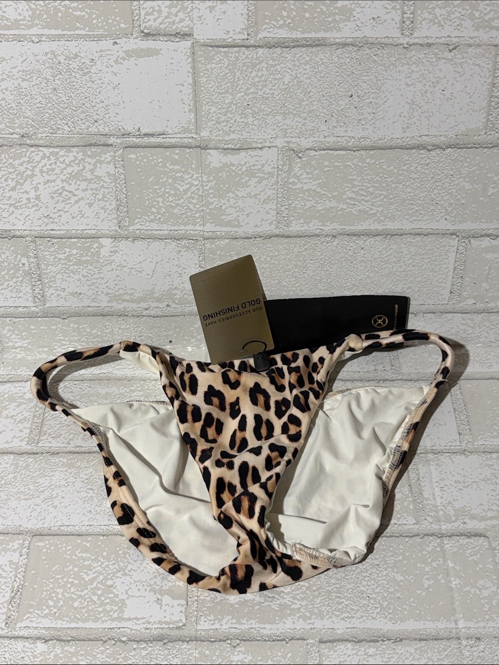 ViX Paula Hermanny Scarlet Design Leopard Print Bikini Bottoms NEW Small NWT